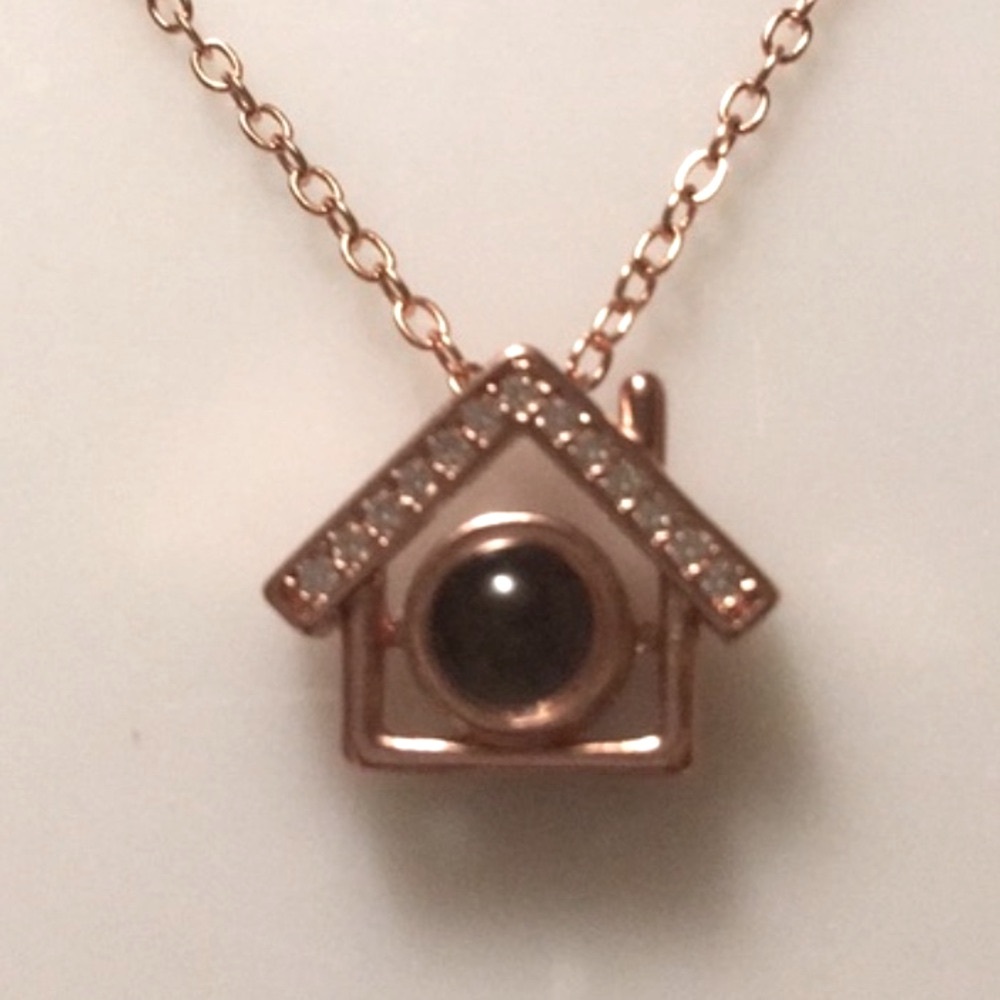 SS925 Rose Gold  Global 100 Different Languages I Love You Necklace